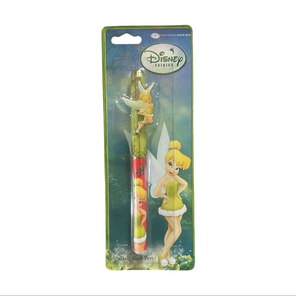 Disney Fairies Tinker Bell Holiday Christmas Ballpoint Pen Vintage NOS